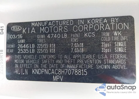 2017 Kia Sportage Ex from USA, damaged, VIN KNDPNCAC8H7078815